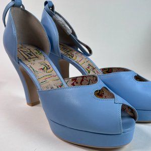 Miss L Fire Lovestruck Heels in Blue, sz 41